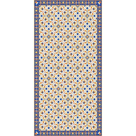 Adama Alma Narangi, tapis plat à motif d’une épaisseur de 5 mm, en vinyle, orange