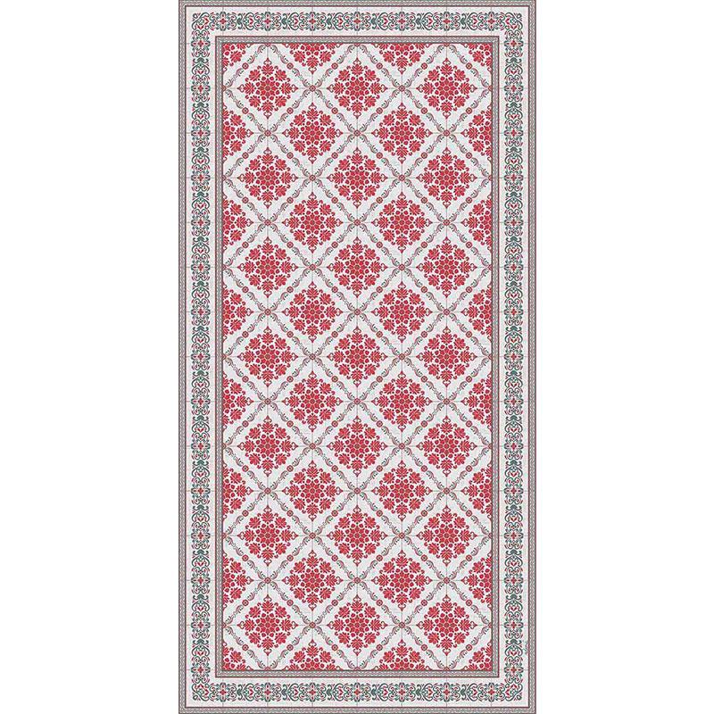 Adama Alma Noelia, tapis plat à motif d’une épaisseur de 5 mm, en vinyle, rouge