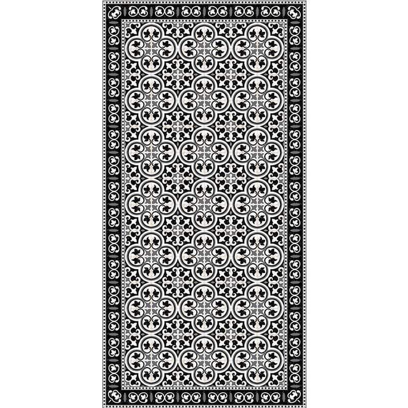 Adama Alma Pinta, tapis plat à motif d’une épaisseur de 5 mm, en vinyle, noir