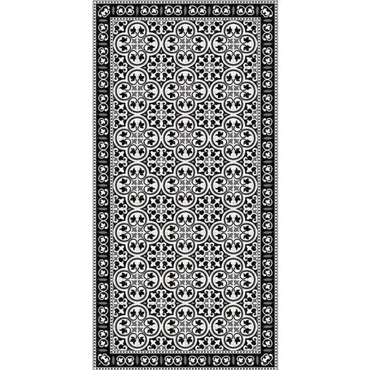 Adama Alma Pinta, tapis plat à motif d’une épaisseur de 5 mm, en vinyle, noir