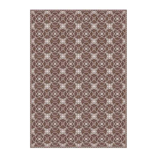 Adama Alma Napperon rectangulaire, set de table à motifs en tuiles, en vinyle, lisa brun