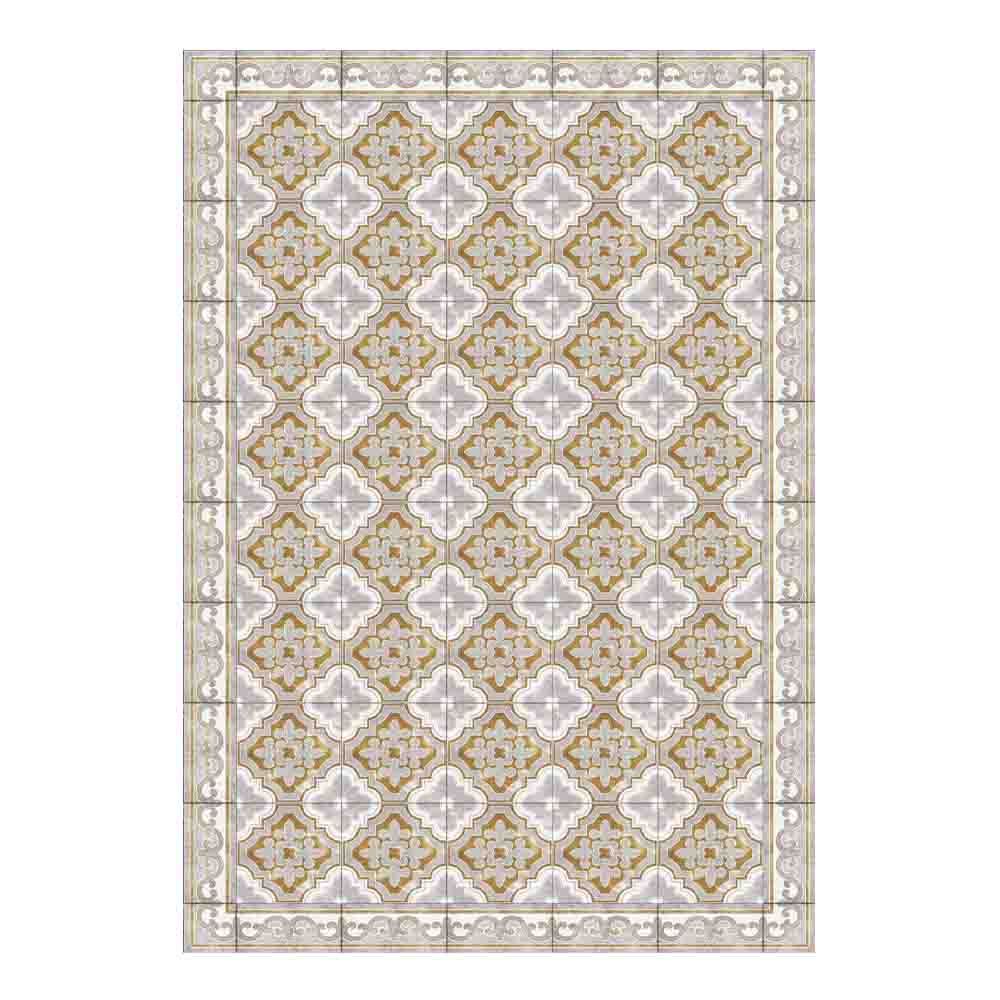 Adama Alma Napperon rectangulaire, set de table à motifs en tuiles, en vinyle, golden