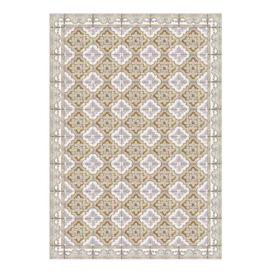 Adama Alma Napperon rectangulaire, set de table à motifs en tuiles, en vinyle, golden