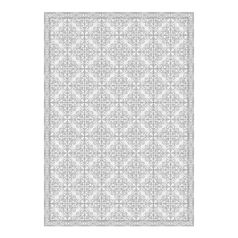 Adama Alma Napperon rectangulaire, set de table à motifs en tuiles, en vinyle, majestic gris