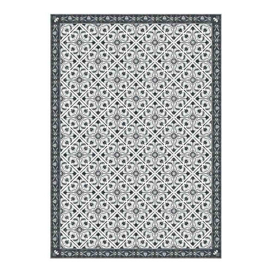 Adama Alma Napperon rectangulaire, set de table à motifs en tuiles, en vinyle, narangi noir