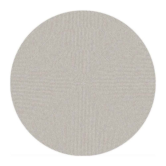 Adama Alma Caracol, tapis rond et plat à motif d’une épaisseur de 5 mm, en vinyle, beige