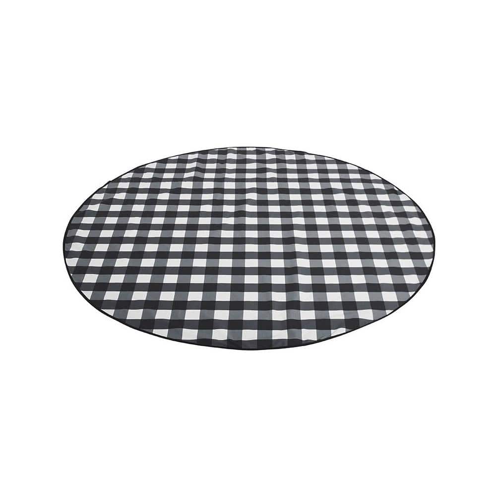 Love Rug, couverture de pique-nique par Basil Bangs, Gingham Black