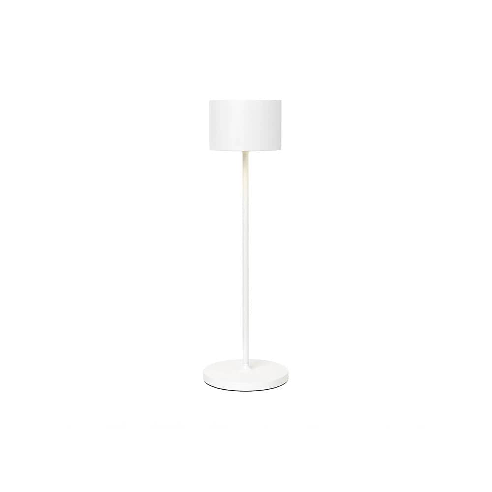 Blomus Farol, lampe de table mobile et rechargeable pour l'intérieur et l'extérieur, en aluminium, blanc