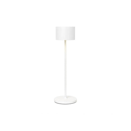 Blomus Farol, lampe de table mobile et rechargeable pour l'intérieur et l'extérieur, en aluminium, blanc