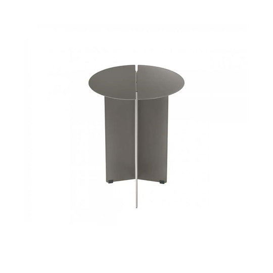 Blomus Oru, table d'appoint ronde, en acier, petite, métal brûlé