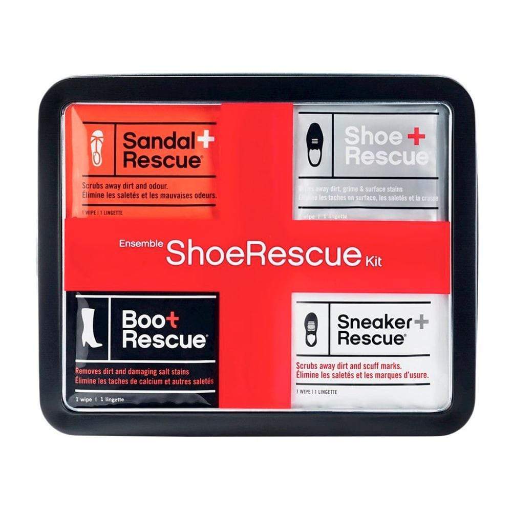 Nettoyez efficacement vos chaussures avec les lingettes du coffret ShoeRescue et BootRescue, conçues pour restaurer l'apparence du cuir, tissu et daim.