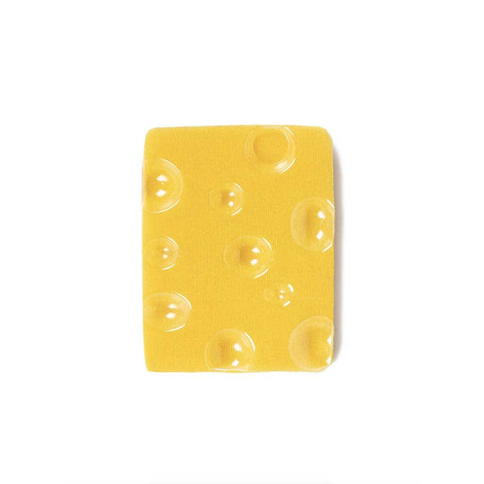 Eat My Socks Gruyère, bas et chaussettes en taille unique avec un packaging amusant, en coton, élasthanne et polyester, jaune