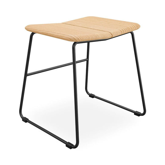 Gus* Modern Aero, tabouret de salle à manger, en bois et métal peint, noir