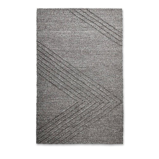 Gus* Modern Avro, tapis fabriqué à la main, en laine, charbon, 5'x8'