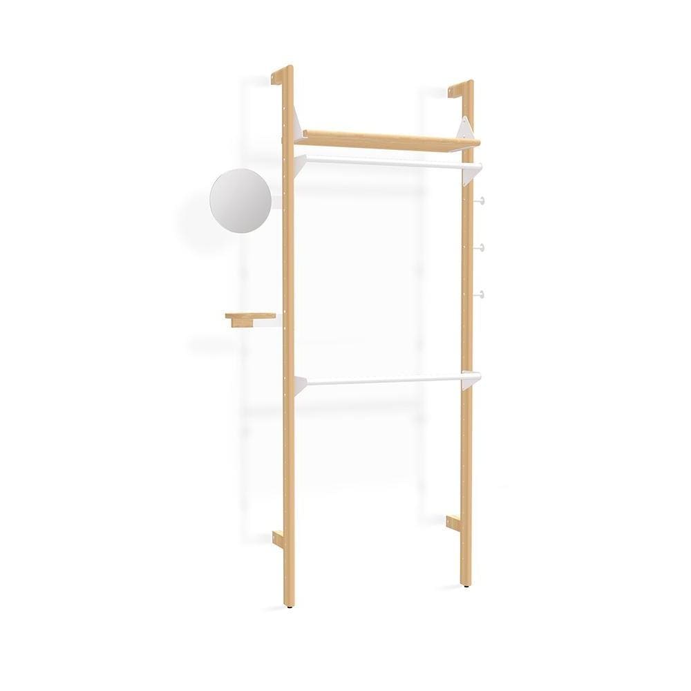 Gus* Modern Branch de garde-robe, étagère modulaire personnalisable, en bois de frêne, branch 1 / naturel / blanc / naturel