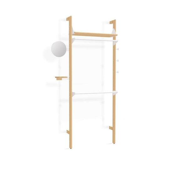 Gus* Modern Branch de garde-robe, étagère modulaire personnalisable, en bois de frêne, branch 1 / naturel / blanc / naturel