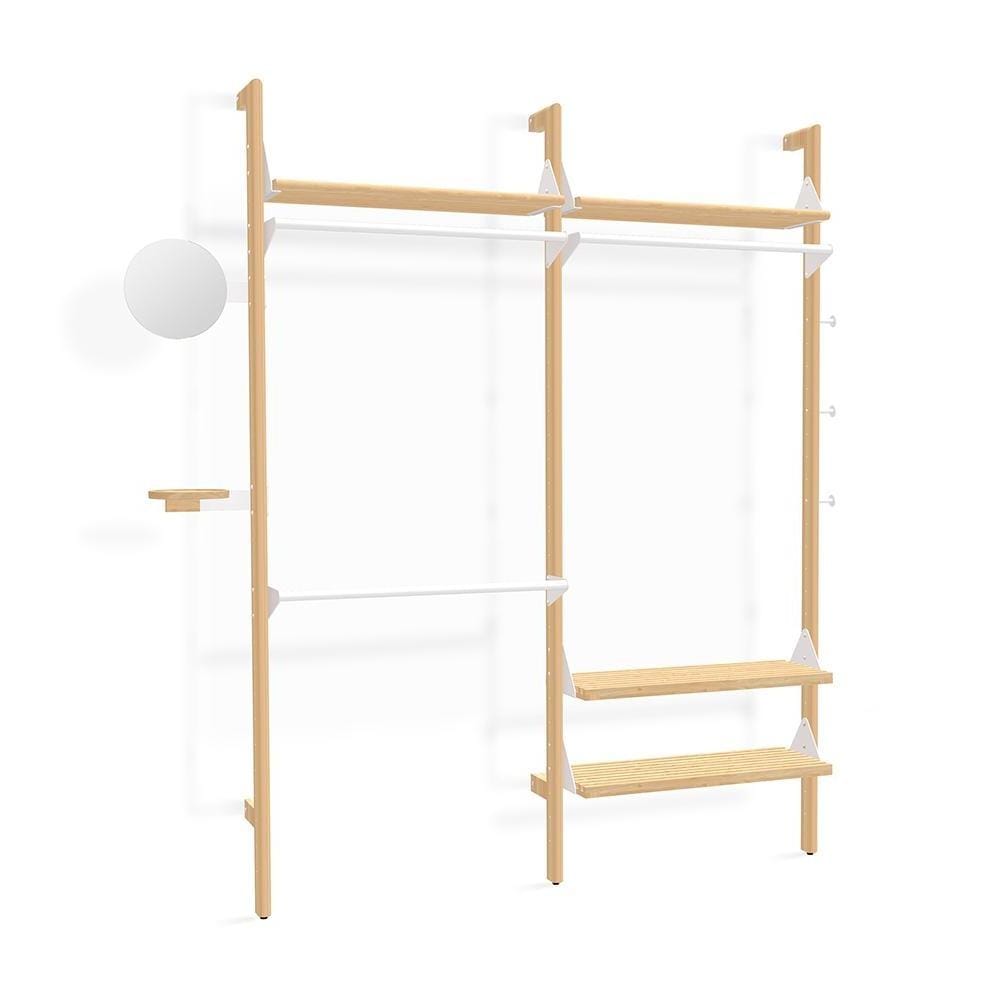 Gus* Modern Branch de garde-robe, étagère modulaire personnalisable, en bois de frêne, branch 2 / naturel / blanc / naturel