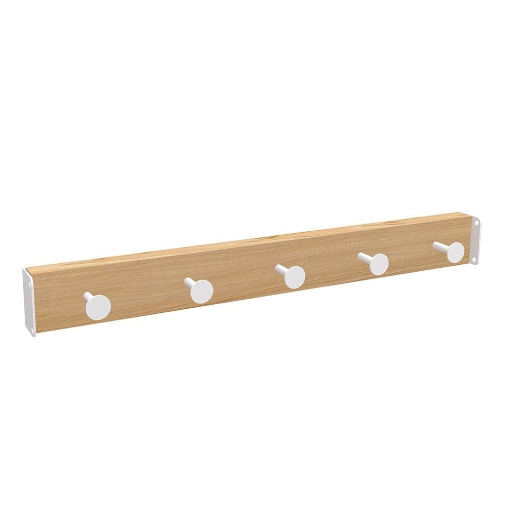 Gus* Modern Branch, accessoire pour étagère, en bois, rail à crochets, blanc, naturel