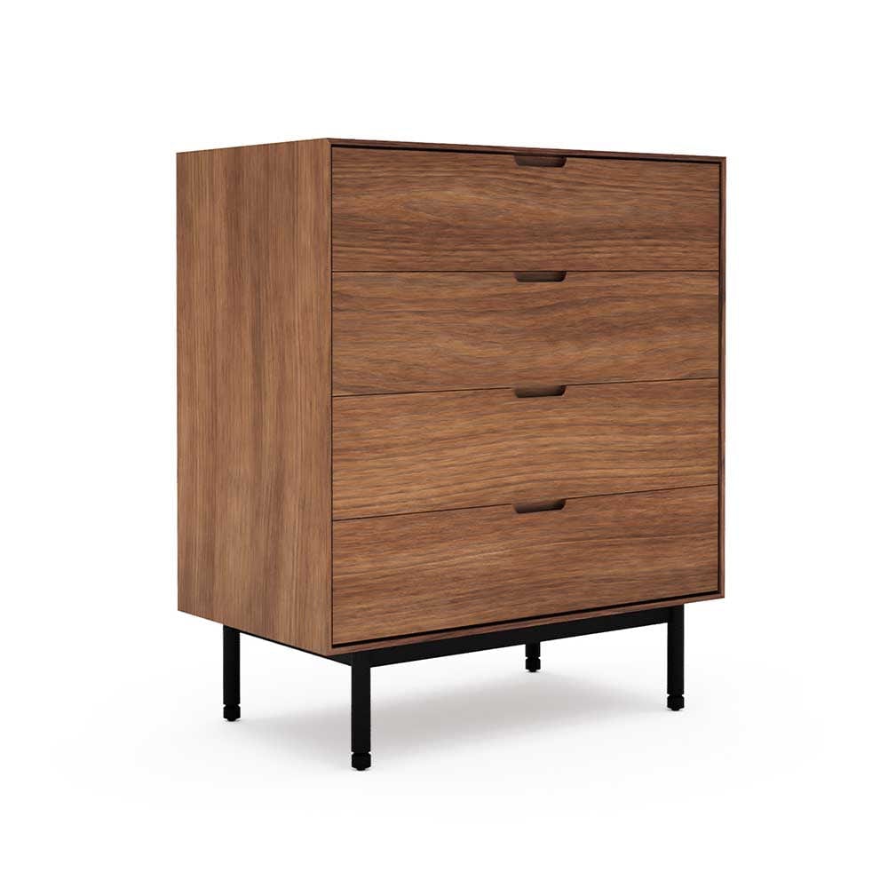 Gus* Modern Munro, commode de 4 tiroirs, en bois, noyer