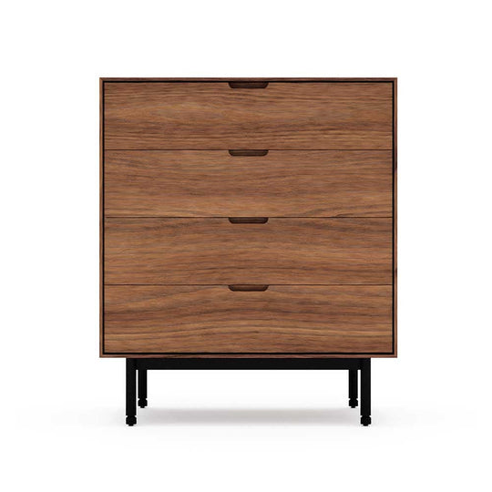 Gus* Modern Munro, commode de 4 tiroirs, en bois, noyer