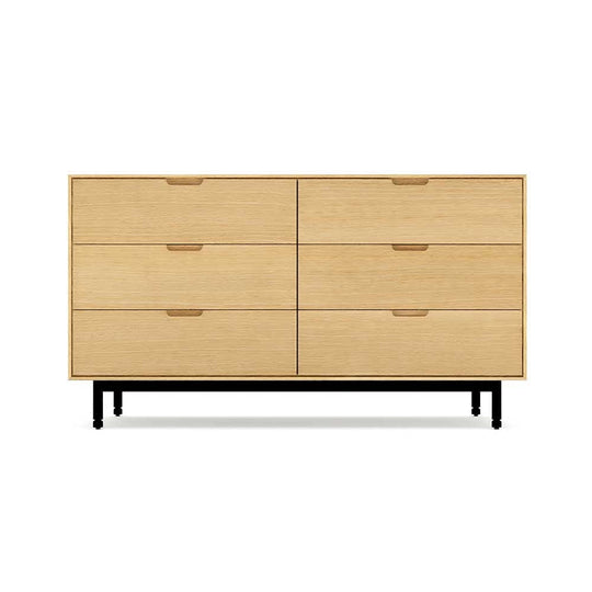 Gus* Modern Munro, commode de 6 tiroirs, en bois, chêne blanc