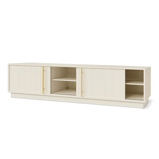 Gus* Modern Elora, meuble tv et de rangement avec portes coulissantes, en bois, pearl