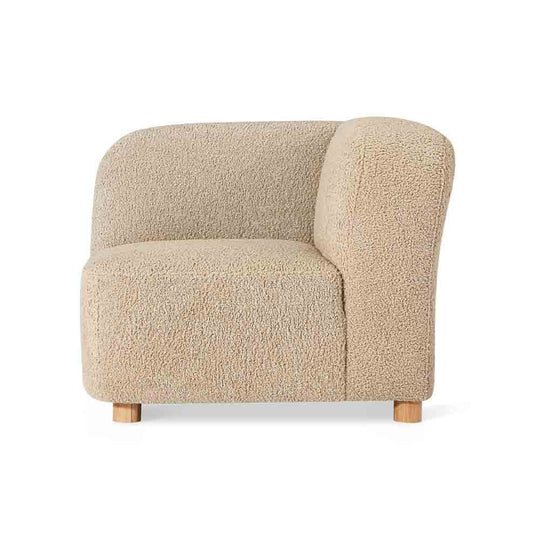 Gus* Modern Circuit Modular, fauteuil de coin modulable, en bois et tissu, himalaya dune