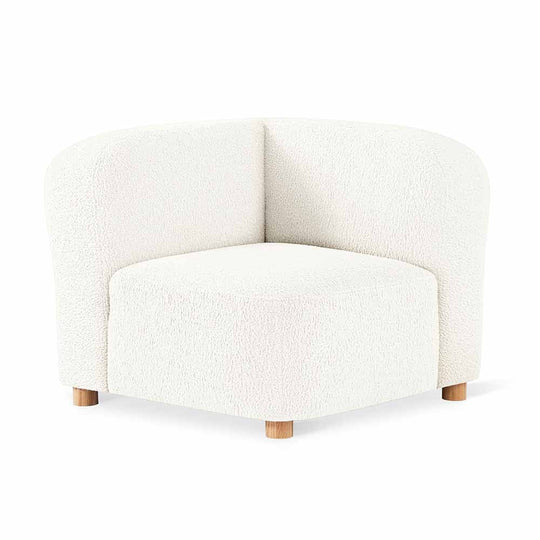 Gus* Modern Circuit Modular, fauteuil de coin modulable, en bois et tissu, himalaya cloud