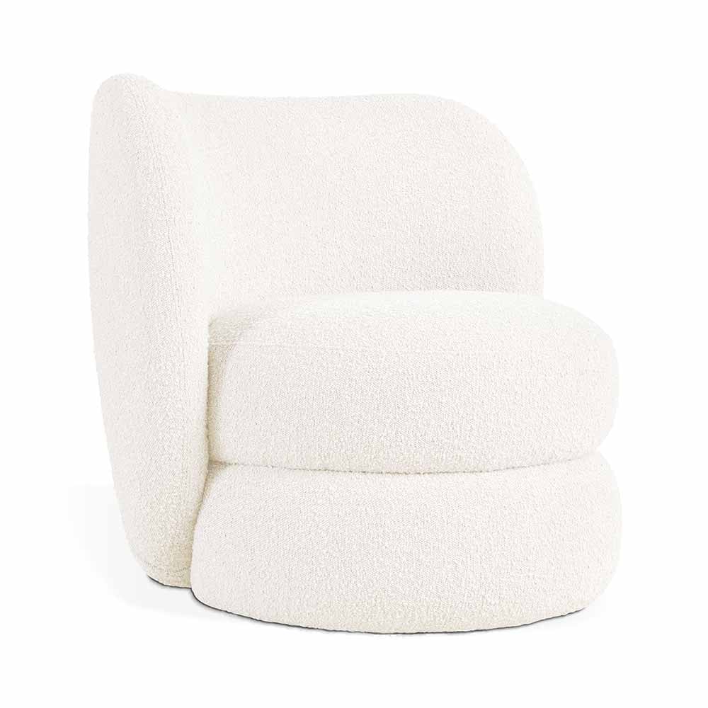 Gus* Modern Forme, fauteuil confortable avec dossier haut, en bois et tissu, boucle dover