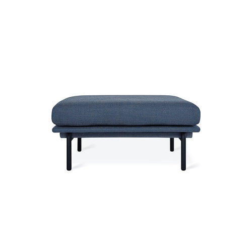 Gus* Modern Foundry, ottoman, en métal et tissu, hanson navy