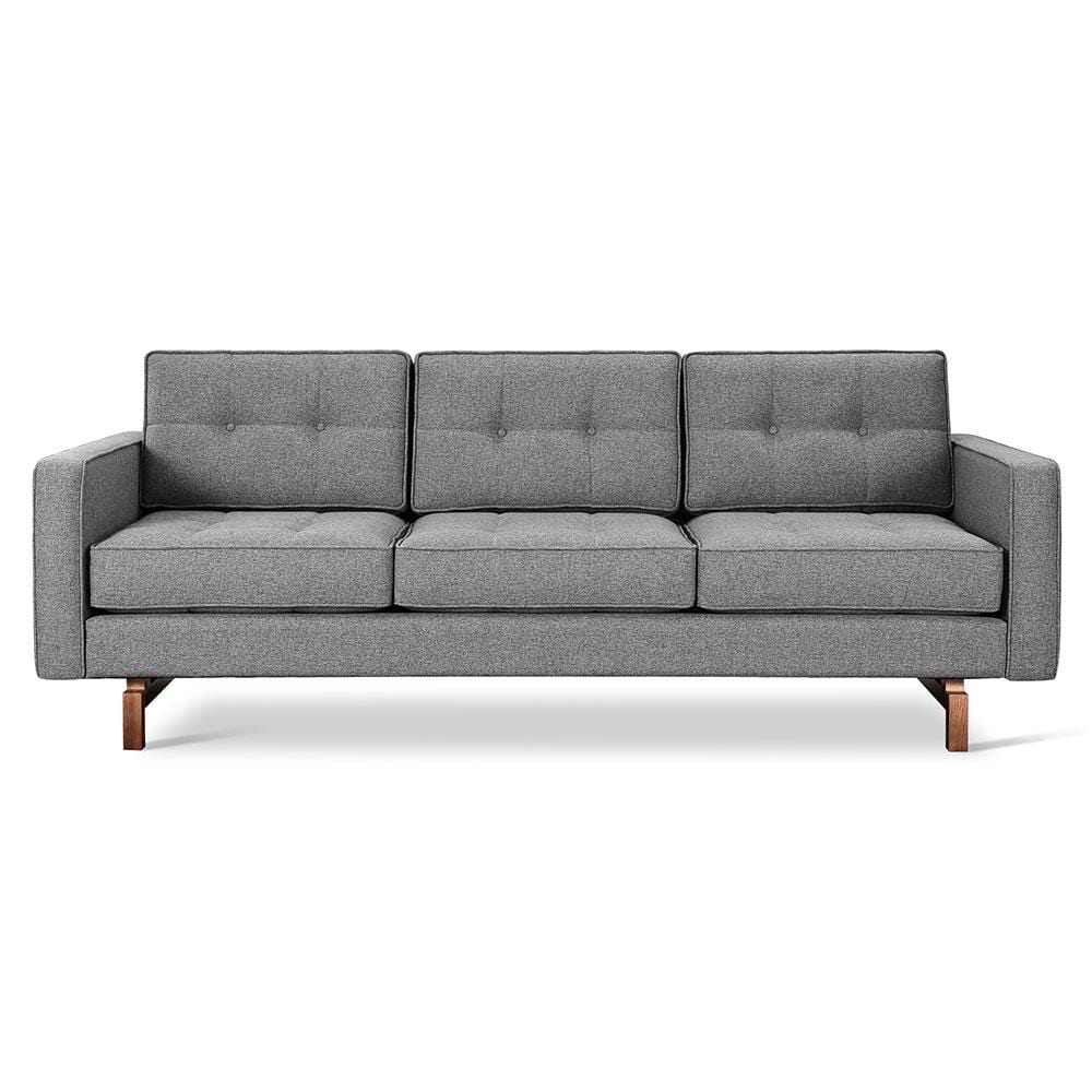 Gus* Modern Jane 2, sofa 3 places, en bois et tissu, parliament stone, noyer