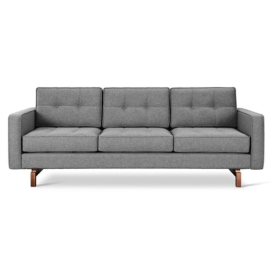 Gus* Modern Jane 2, sofa 3 places, en bois et tissu, parliament stone, noyer