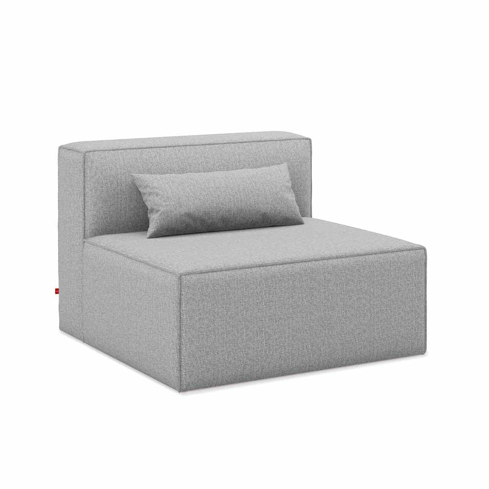 Gus* Modern Mix Modular 1, fauteuil, en bois et tissu, parliament stone