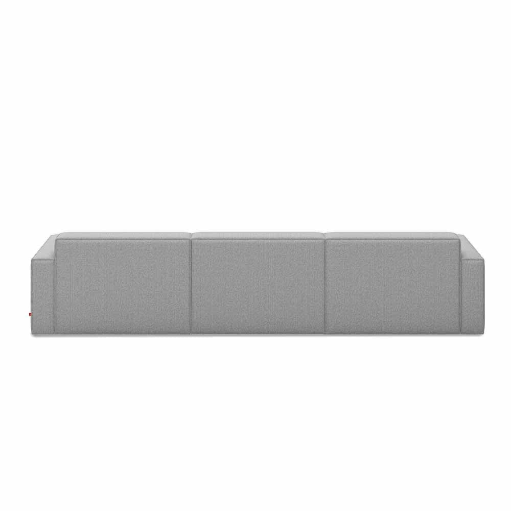 Gus* Modern Mix Modular 3, sofa modulaire 3 places, en bois et tissu, parliament stone