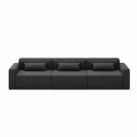 Gus* Modern Mix Modular 3, sofa modulaire 3 places, en bois et tissu, mowat raven