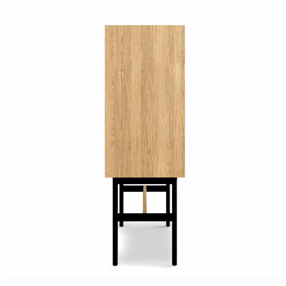 Gus* Modern Munro, buffet 2 portes avec 6 compartiments, en bois, chêne blanc