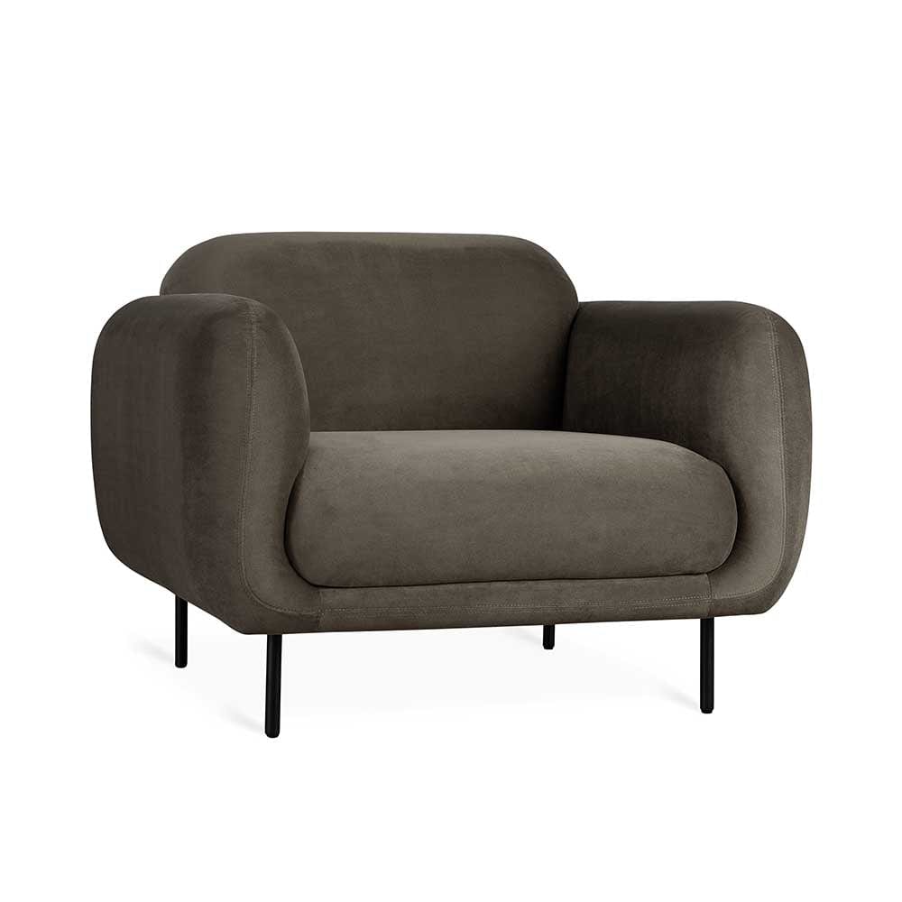 Gus* Modern Nord, fauteuil, en bois et tissu, cassella mink