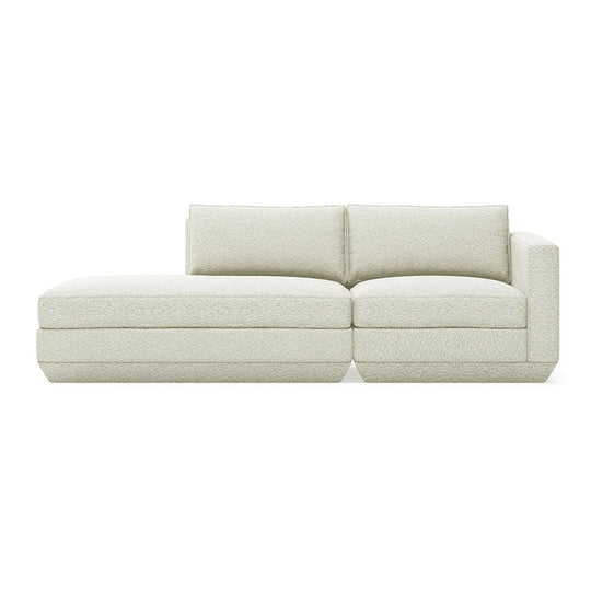 Gus* Modern Podium 2, sofa lounge 2 places, en bois et tissu, copenhagen fossil, gauche