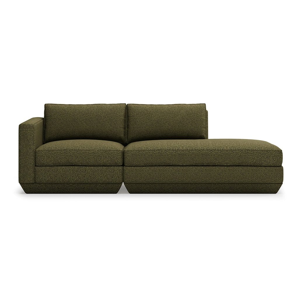 Gus* Modern Podium 2, sofa lounge 2 places, en bois et tissu, copenhagen terra, droite