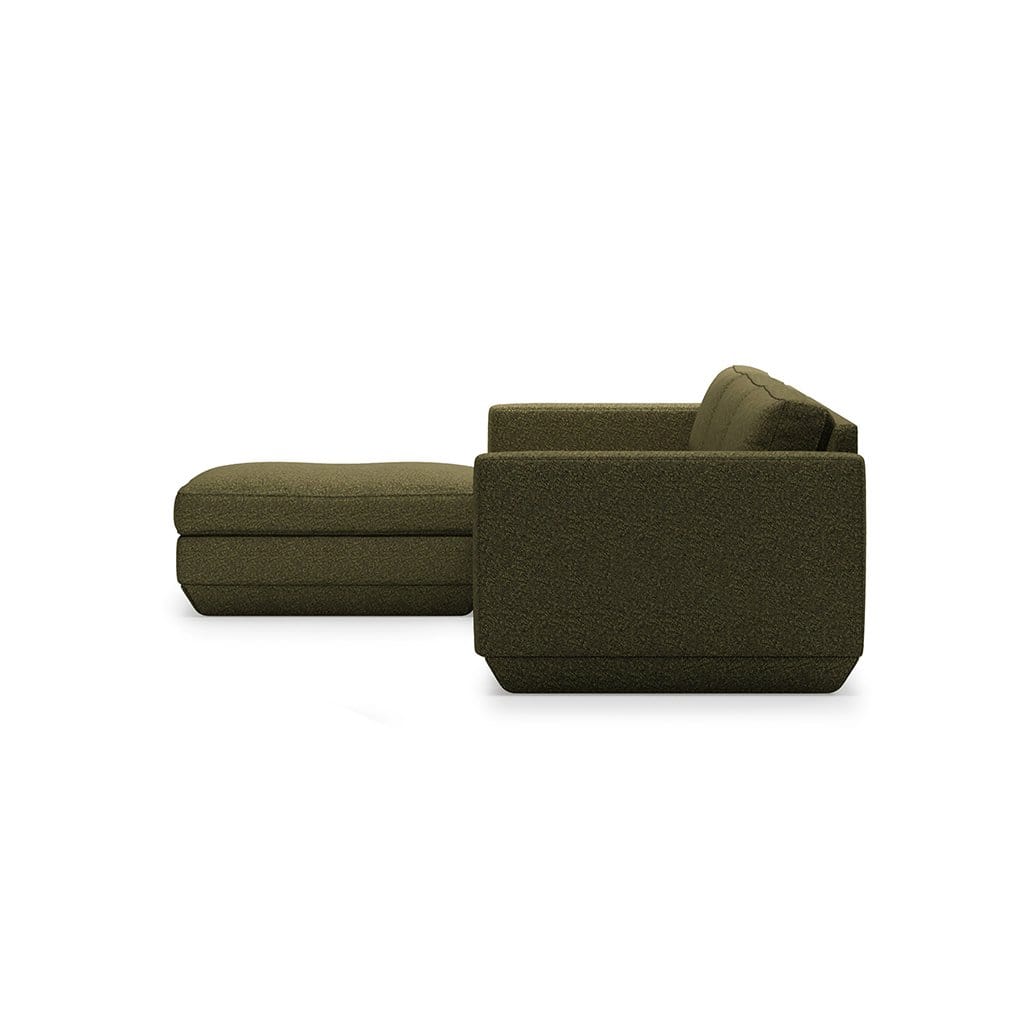 Gus* Modern Podium 4, sofa sectionnel, en bois et tissu, copenhagen terra, gauche