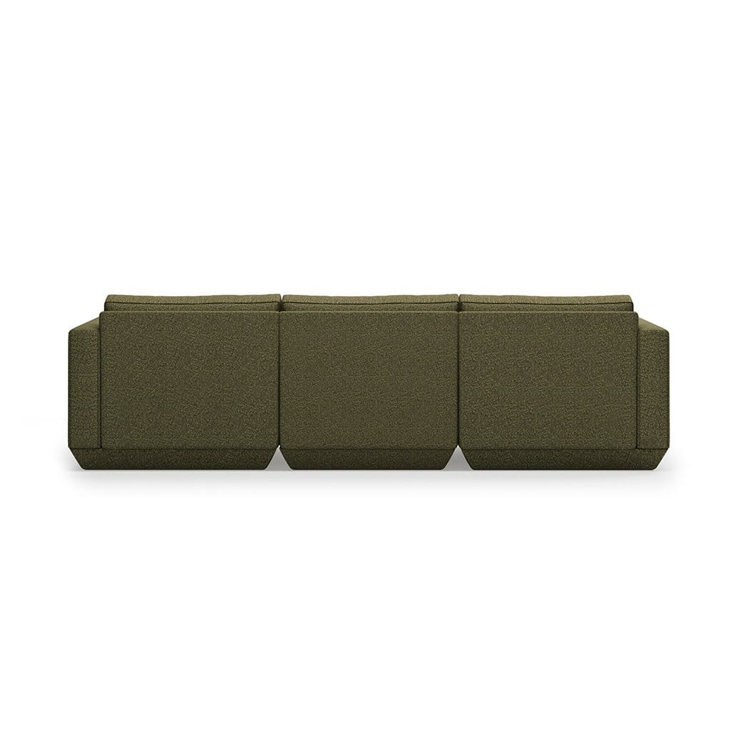 Gus* Modern Podium 4, sofa sectionnel, en bois et tissu, copenhagen terra, gauche