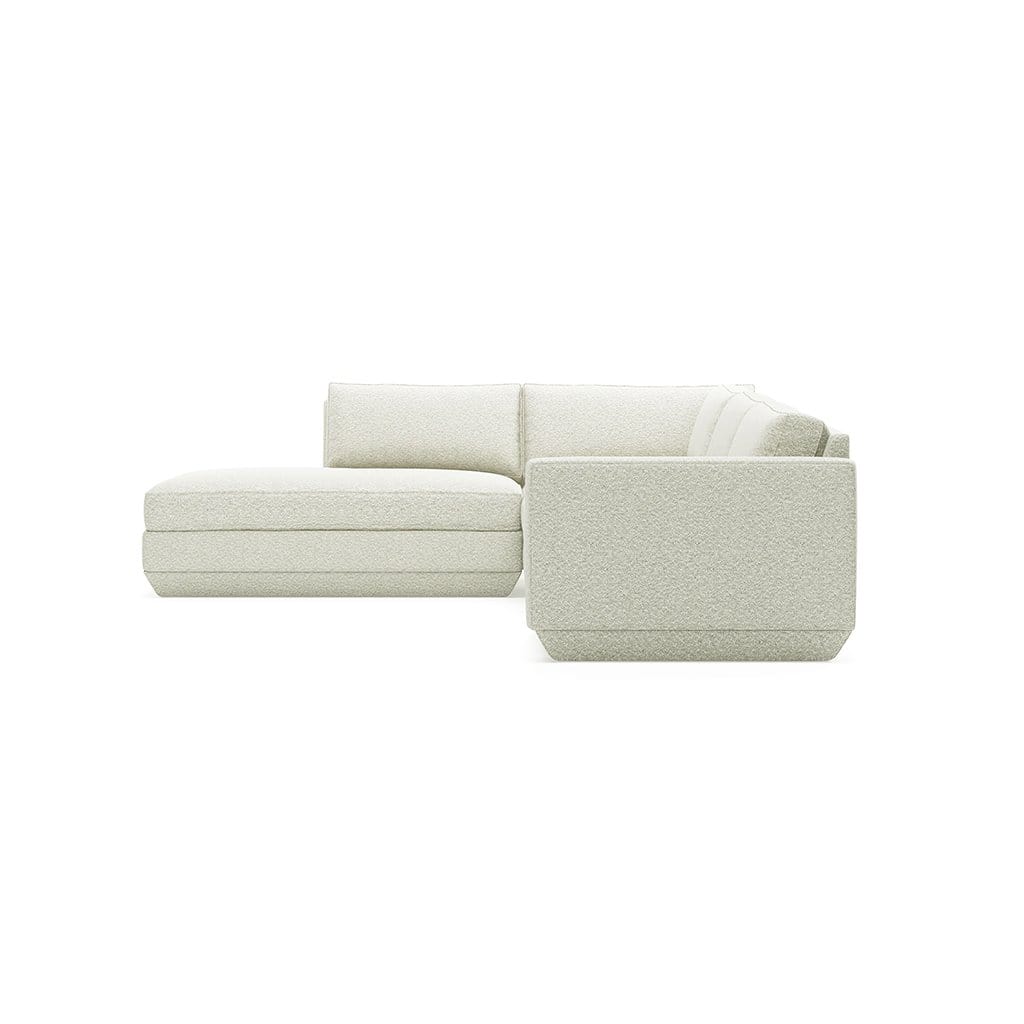 Gus* Modern Podium 4, sofa lounge 4 places, en bois et tissu, copenhagen fossil, gauche