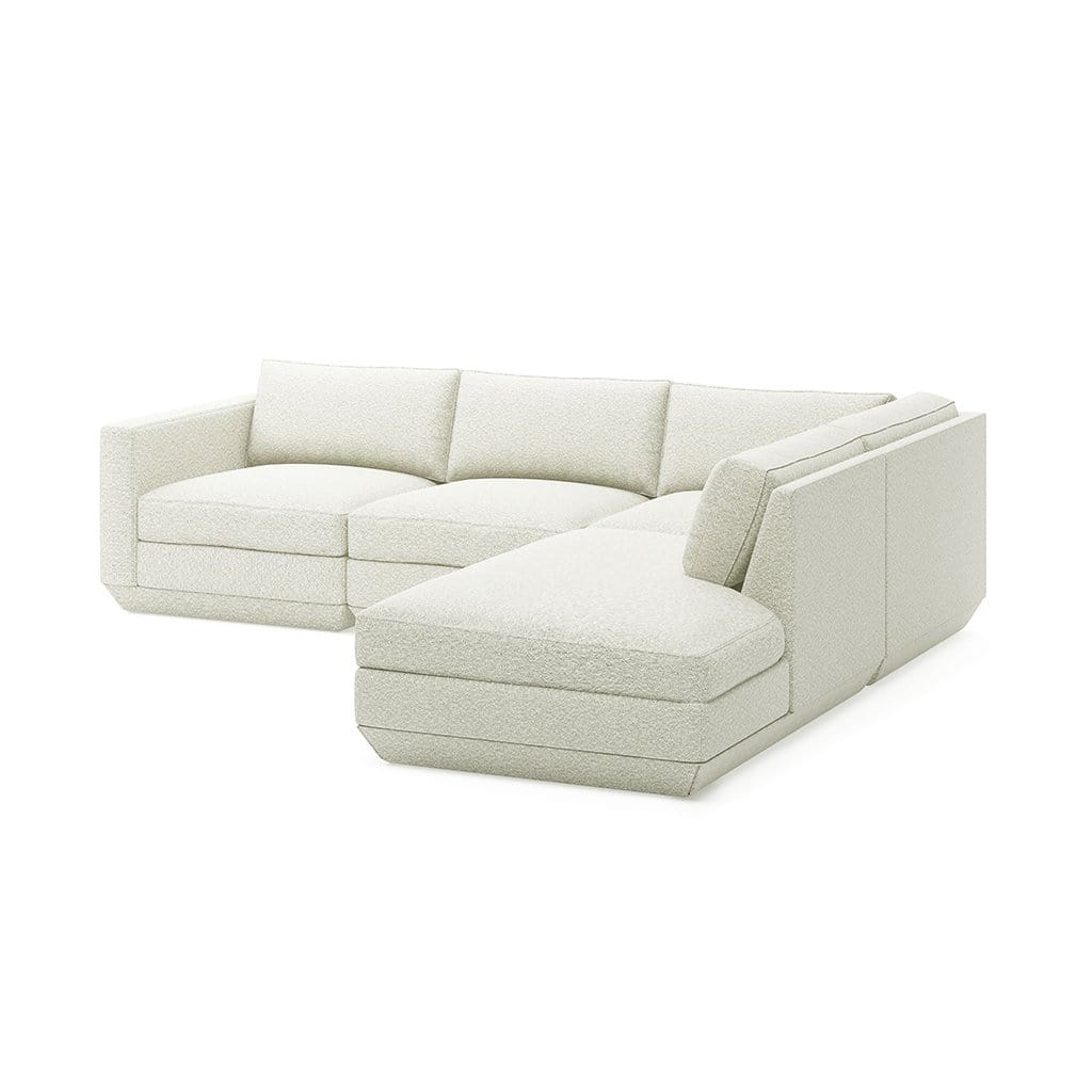 Gus* Modern Podium 4, sofa lounge 4 places, en bois et tissu, copenhagen fossil, droite