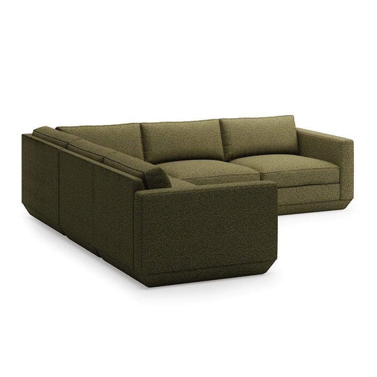 Gus* Modern Podium 5, sofa sectionnel, en bois et tissu, copenhagen terra