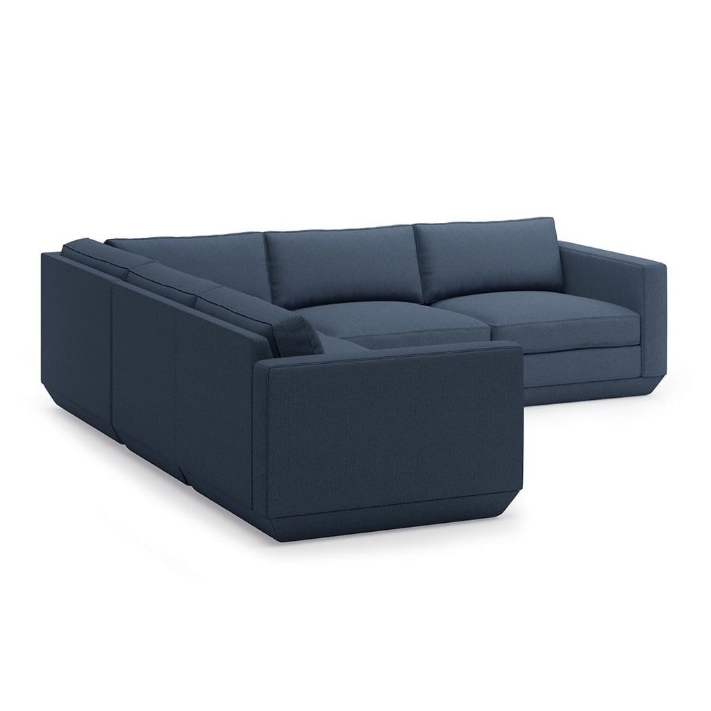 Gus* Modern Podium 5, sofa sectionnel, en bois et tissu, hanson navy