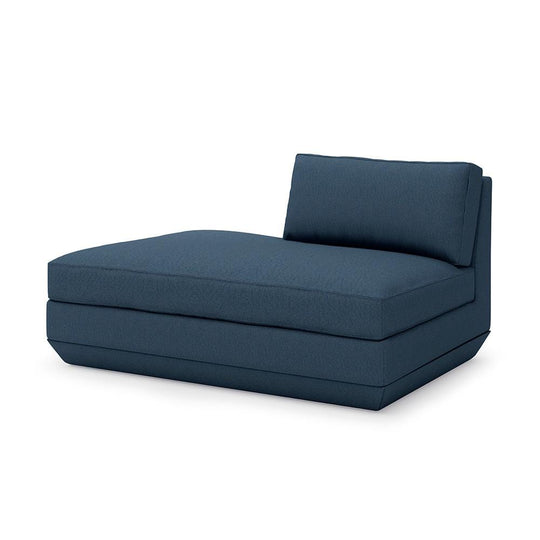 Gus* Modern Podium, modules pour sofa à créer soi-même, en bois et tissu, lounge gauche, hanson navy