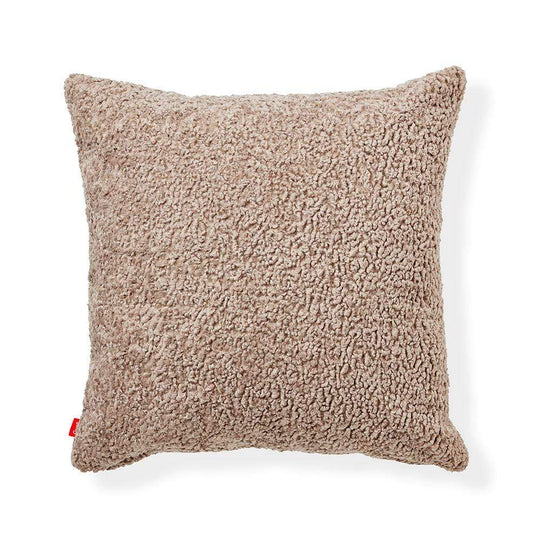 Gus* Modern Puff, coussin décoratif au format carré, en tissu, Sherpa Fawn