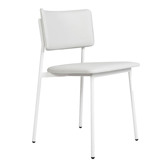 Gus* Modern Signal, chaise à dîner, en métal et cuir, putty