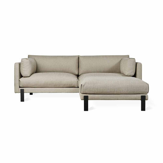 Gus* Modern Silverlake, sofa bi-sectionnel, en métal et tissu, andorra almond