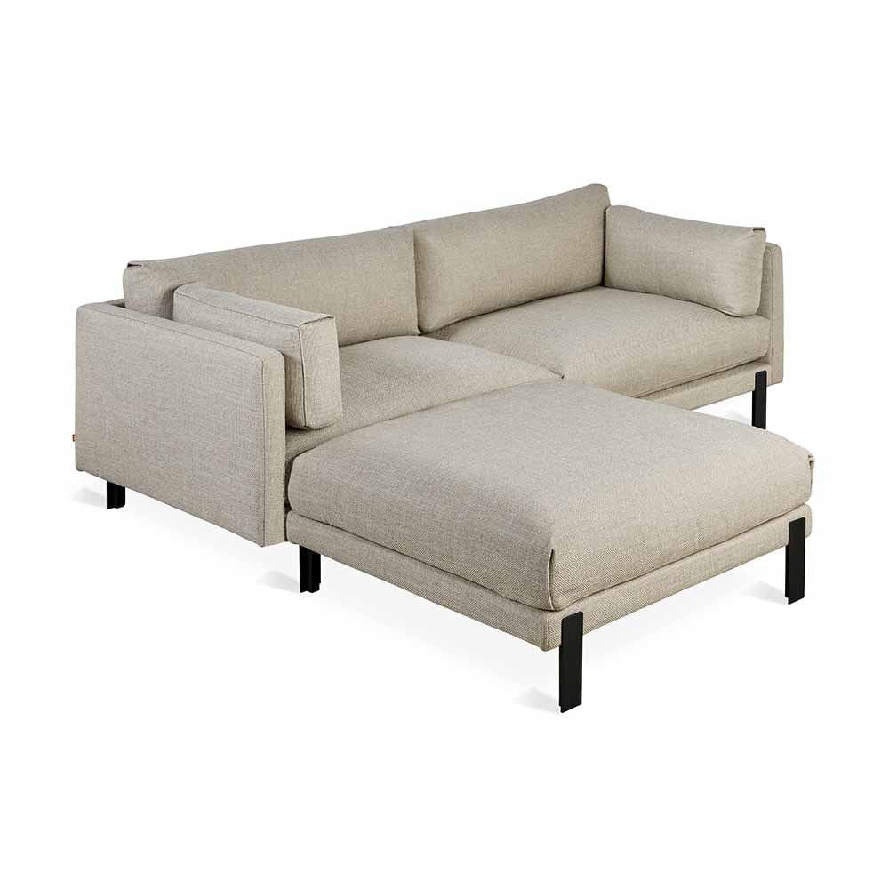 Gus* Modern Silverlake, sofa bi-sectionnel, en métal et tissu, andorra almond